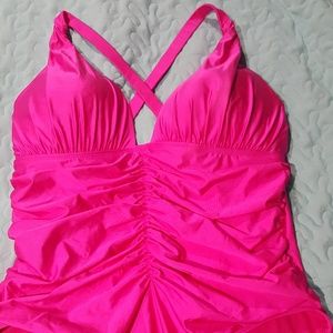 Pink one piece swimsuit